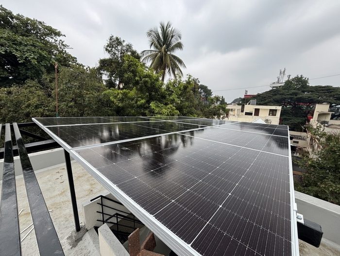 Rooftop solar installation for Sudha R., Basaveshwaranagar